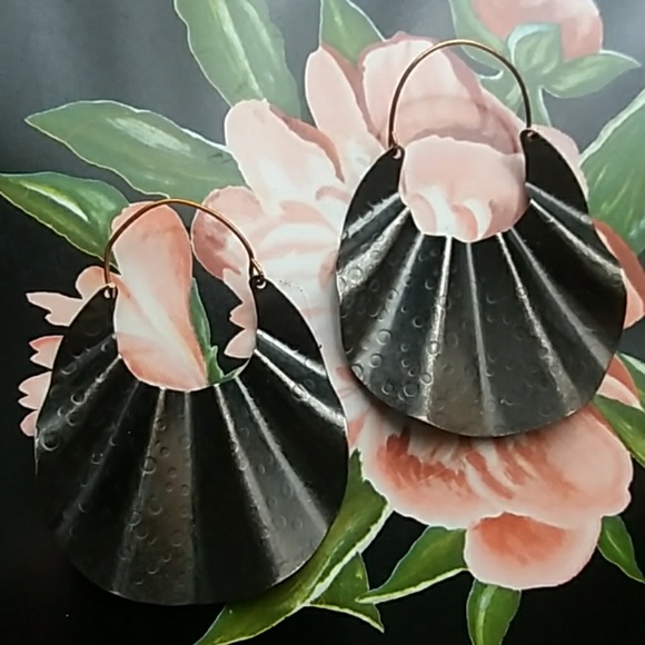 Anthropologie brassy Earrings - Picture 2 of 5